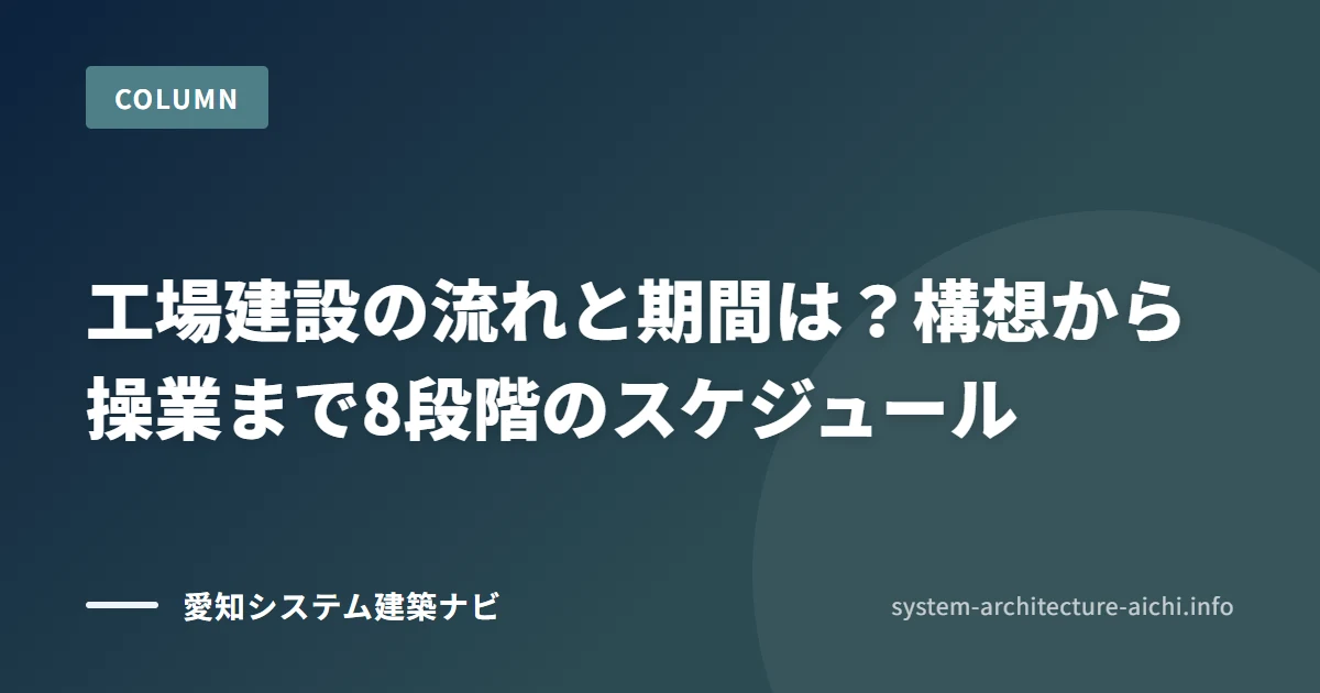 工場建設の流れと期間は? 構想から操業まで8段階のスケジュール